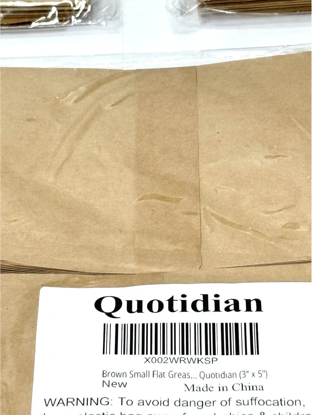 Brown Flat Glassine Paper Bags 3